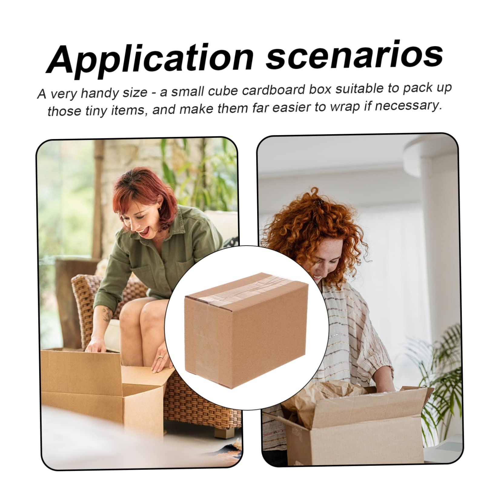 HOMSFOU 20 Cajas de Cartón Kraft Liner Pequeñas para Embalaje y Almacenamiento, Fáciles de Montar y Ecológicas, Ideales para Packaging de Regalos