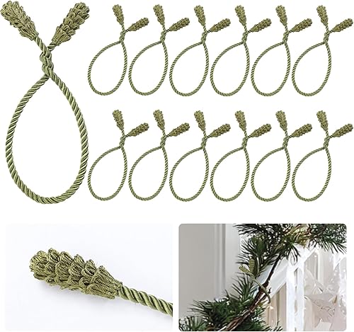 Miniatura 8 de Shappy - Ataduras decorativas de torsión de Navidad reutilizables y flexibles para guirnaldas, barandillas y decoración del hogar