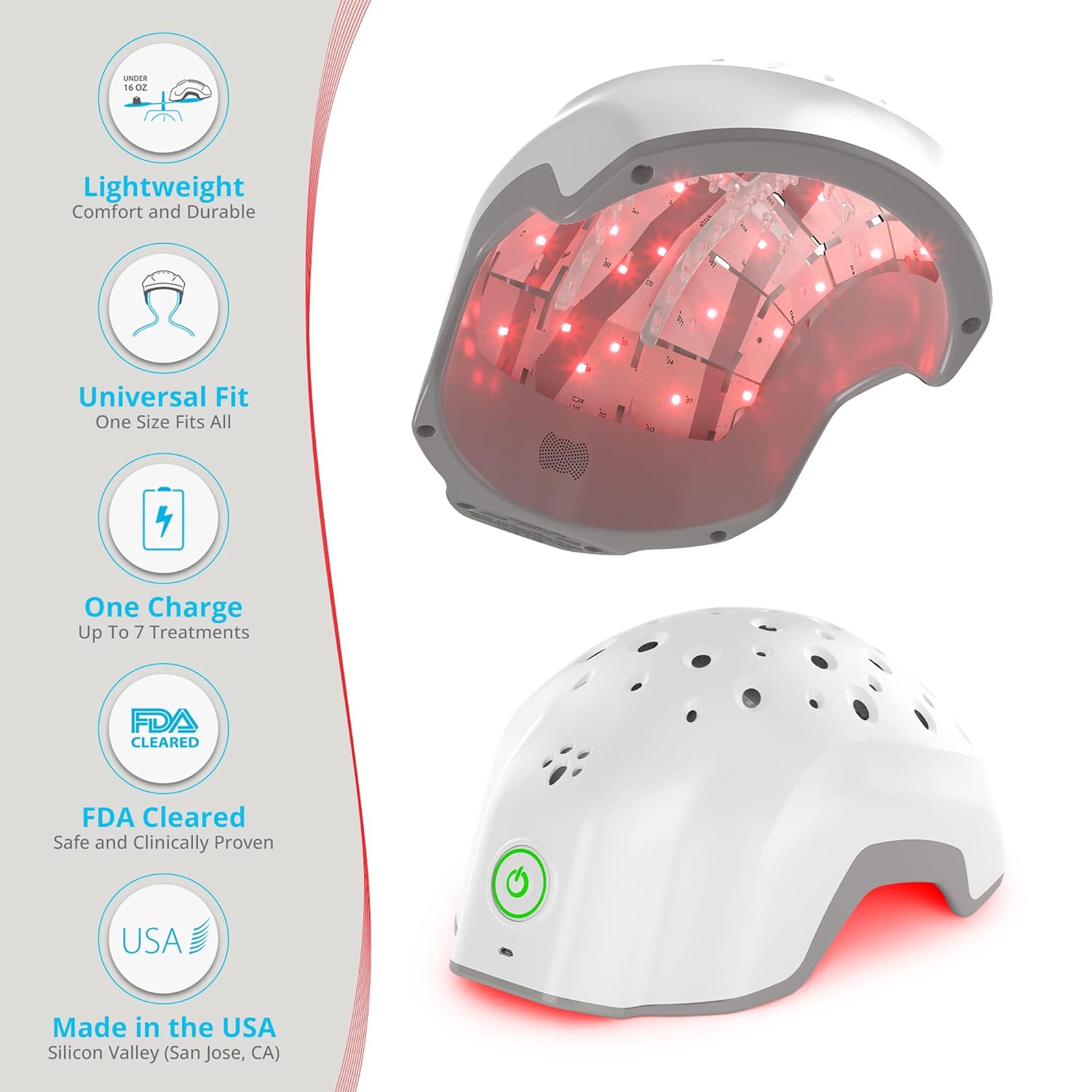 Theradome EVO Laser Hair Growth Helmet LH40 – 100% Laser, No Ineffective LEDs – FDA-Cleared Red Light Therapy for Hair Regrowth 4x Week – Made in the USA - Image 7