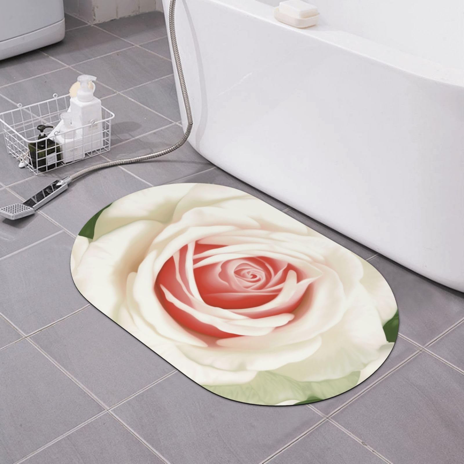 Paillasson douche antidérapant rose évite les sols mouillés