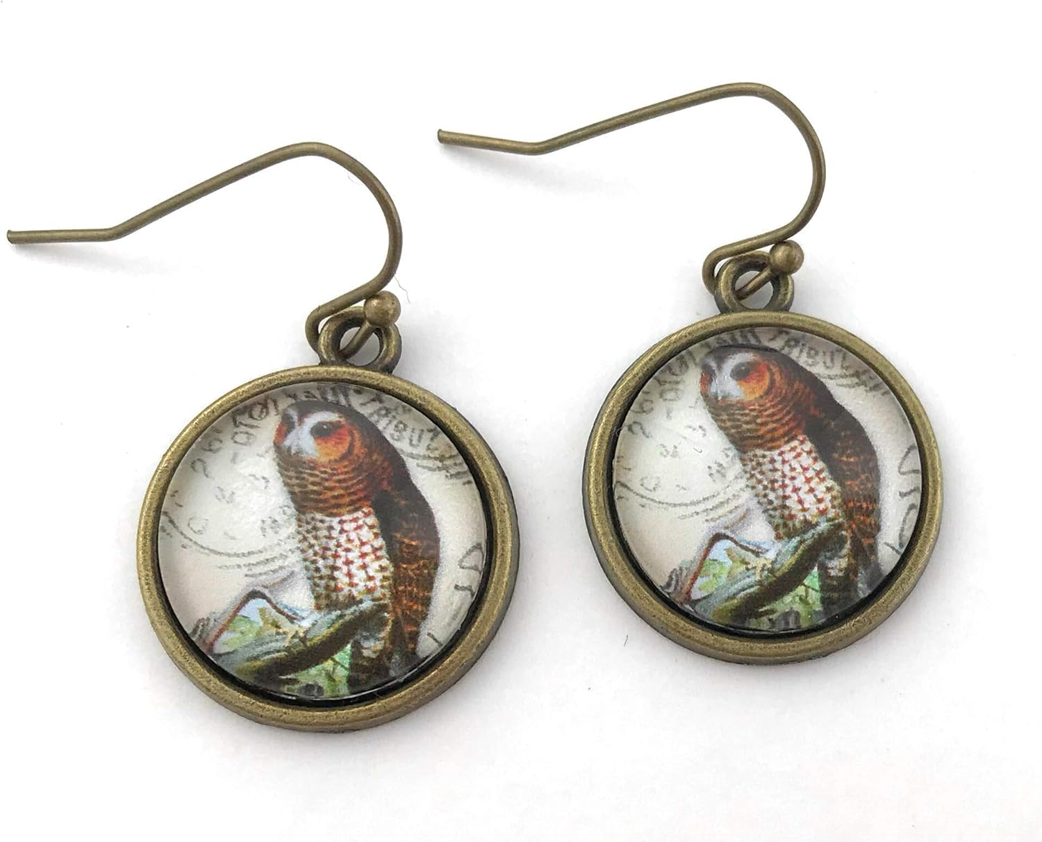 Owl Earrings for Women - Vintage Inspired Nature Jewelry - Handmade