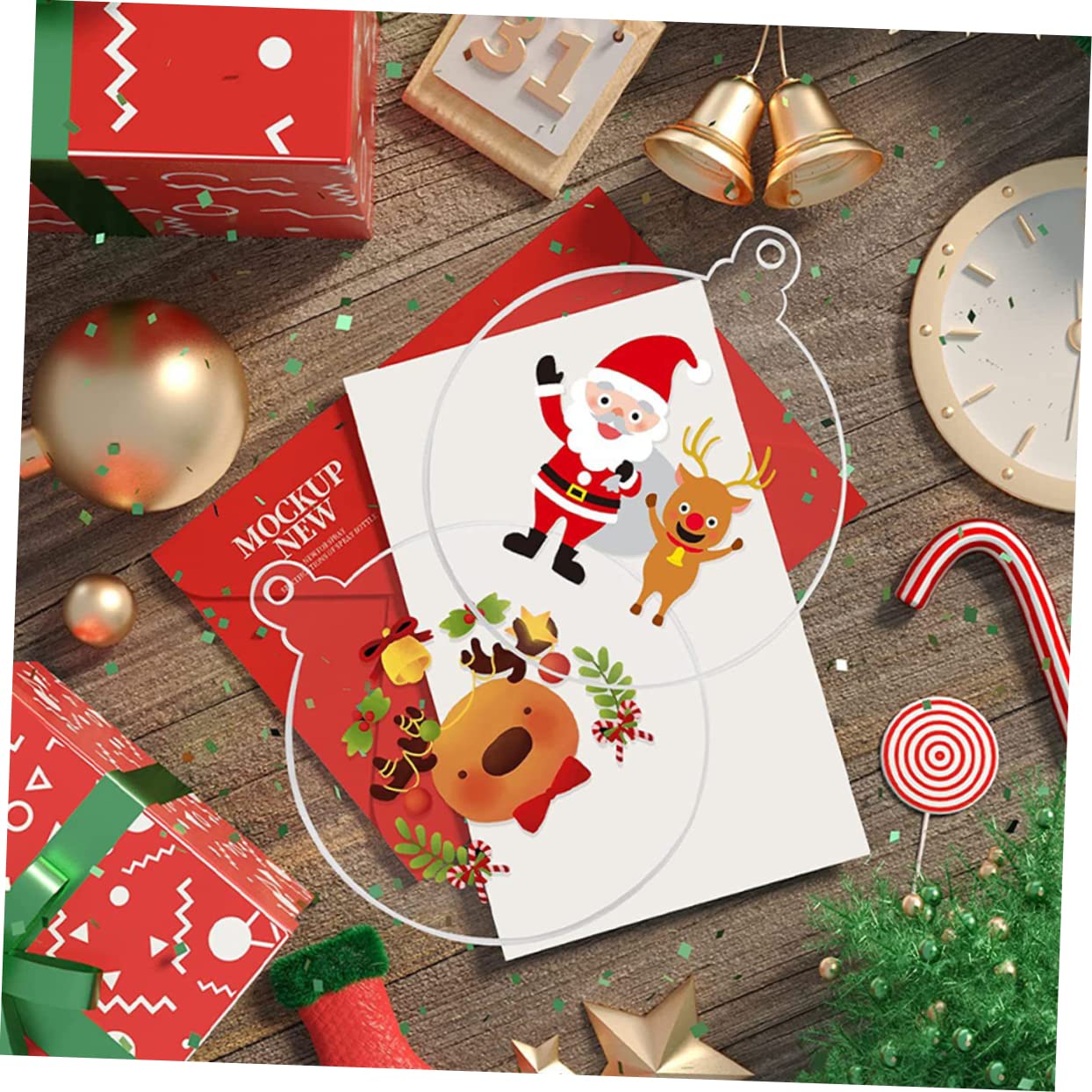 Zerodeko 2 Juegos Decoración De Bolas Navideñas Navidad Incandescente Decoraciones Neón Árbol Colgante De Bola Adornos Navideños Bolas Acrílico 72 Uds * 2