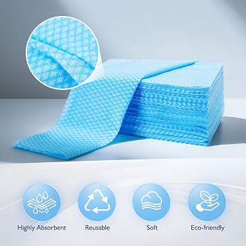 60Pack Disposable Dish Cloths for Kitchen,13.8x15.7Cleaning Wipes