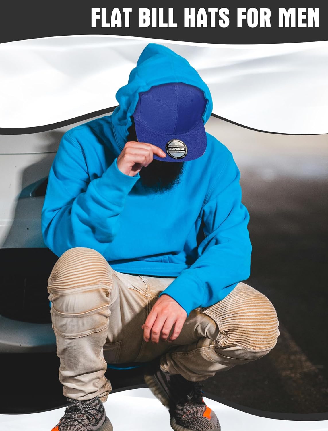 10 Pack Blank Snapback Hats for Men Flat Brim Hats Baseball Caps Bulk - Image 6