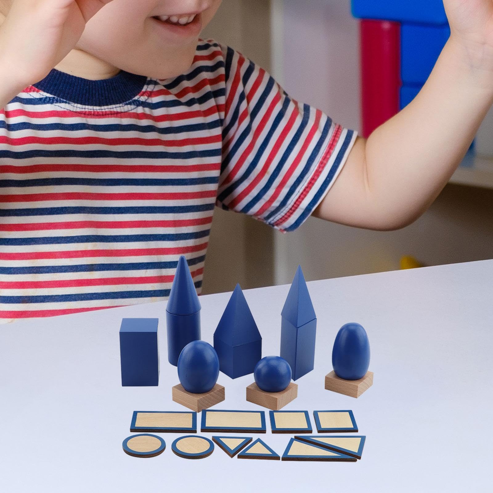 Formen, geometrische Körper, Mathe-Spiel, sensorische Spielzeugblöcke, kognitive Zuordnung, Entwicklungszylinder für ab 3 Jahren