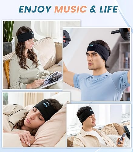 Miniatura 7 de Voerou - Auriculares de diadema inalámbricos con Bluetooth para dormir, entrenamiento, yoga, insomnio, viajes, meditación