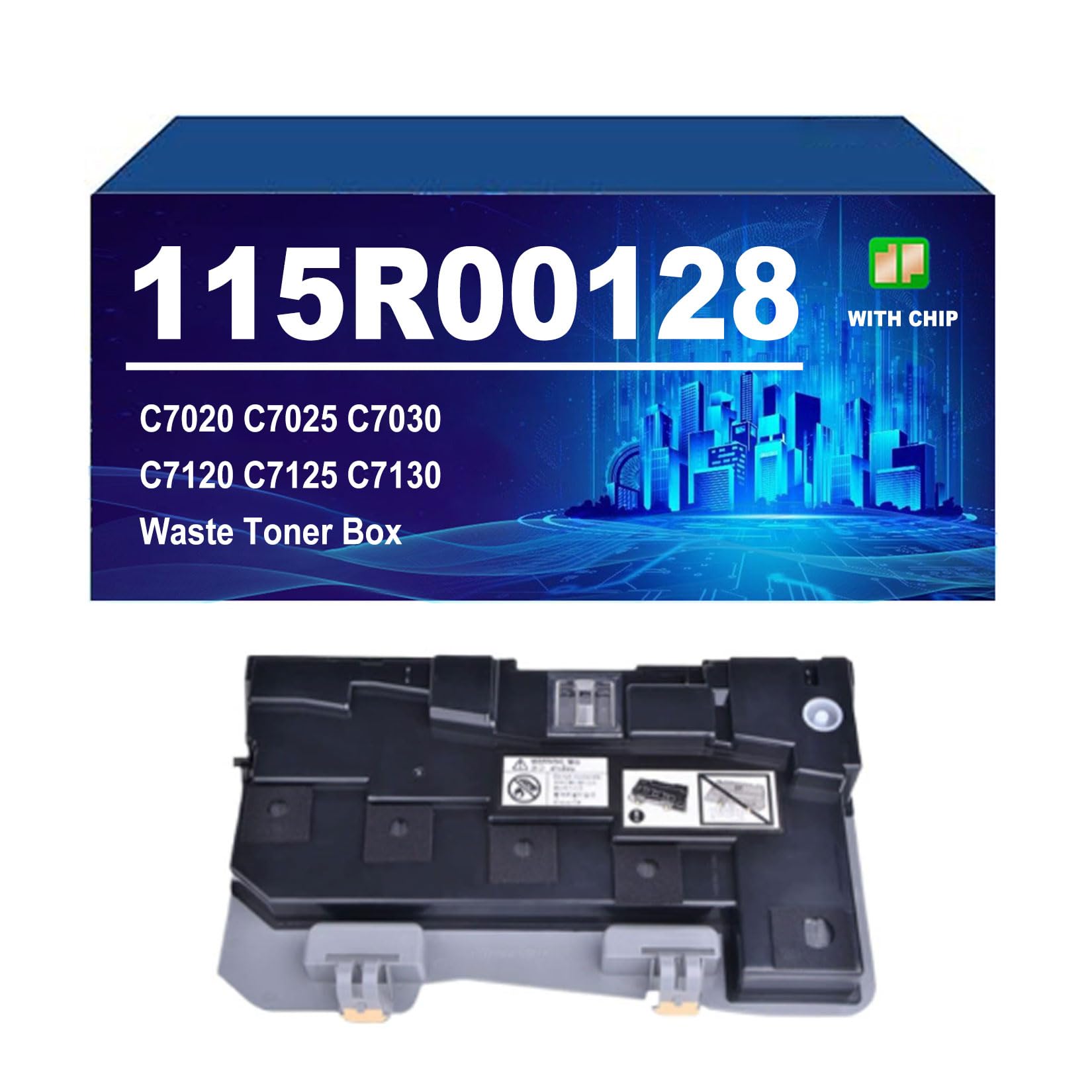 115R00128 Caja De Tóner Residual Compatible con Impresoras para Xerox Phaser C7100 C7100N C7100DN C3350 C9300, Botella De Tóner Residual De Alto Rendimiento,Black-1 Pack