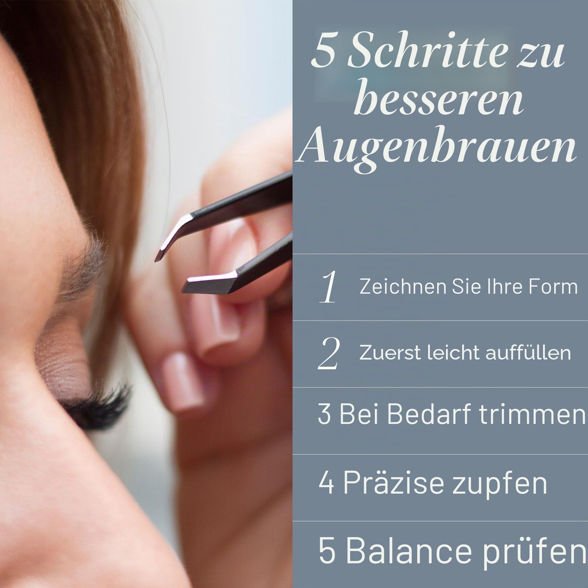 Pinzette Professionelle Tweezer Guru - Hochpräzise Edelstahl Pinzette für eingewachsene Haare, Augenbrauen trimmen, und Gesichts Haarentfernung - für Männer & Frauen