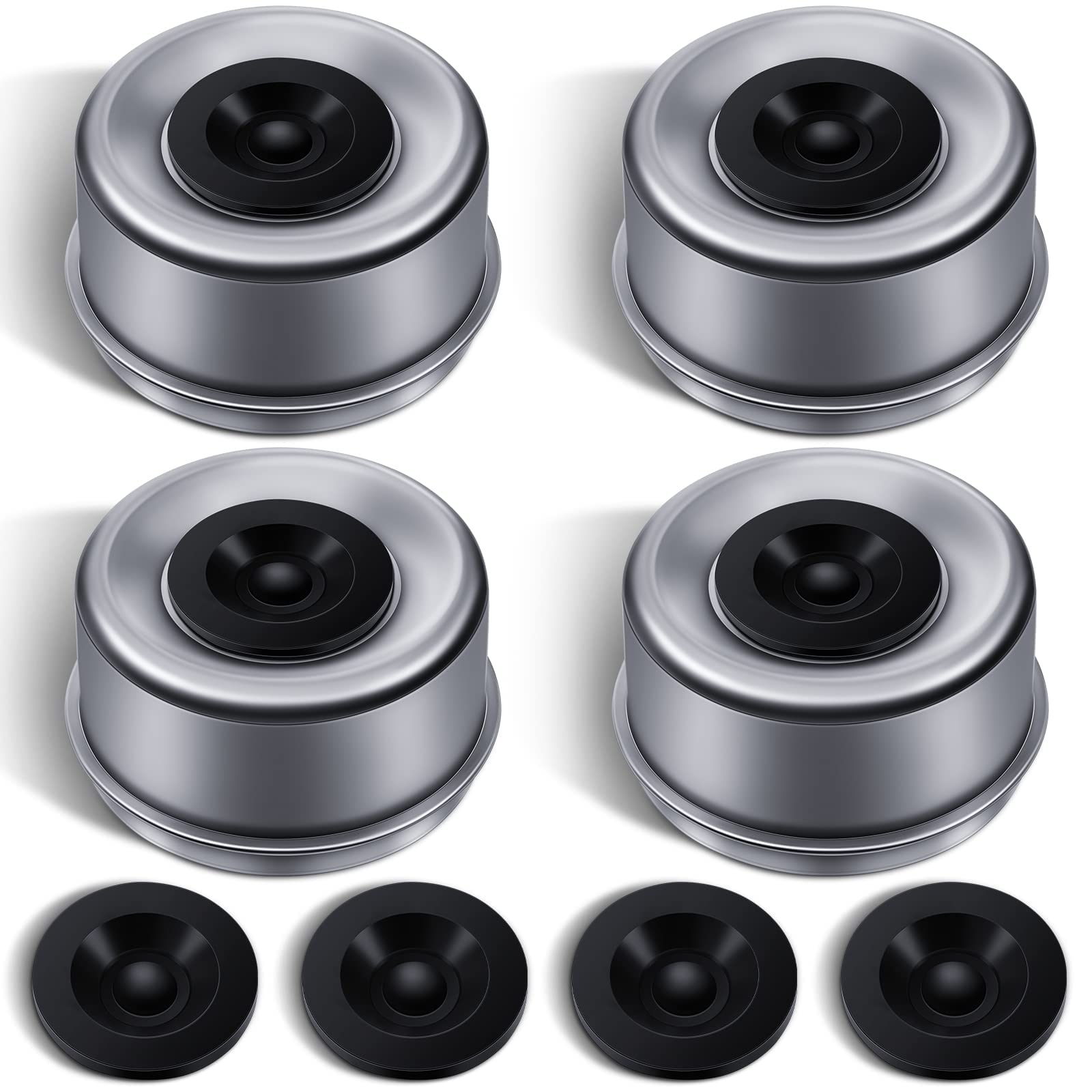 Buy Tallew4 Pcs Trailer Axle Dust Cap with 4 Rubber Plugs Replacements