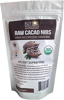 Buy Wellness Raw Organic Cacao Nibs Pure Criollo Cocoa Bean Nibs Crunchy Natural Chocolate Gluten Free Keto Paleo Friendly Cacao Super food Raw cocoa beans packed with antioxidants
