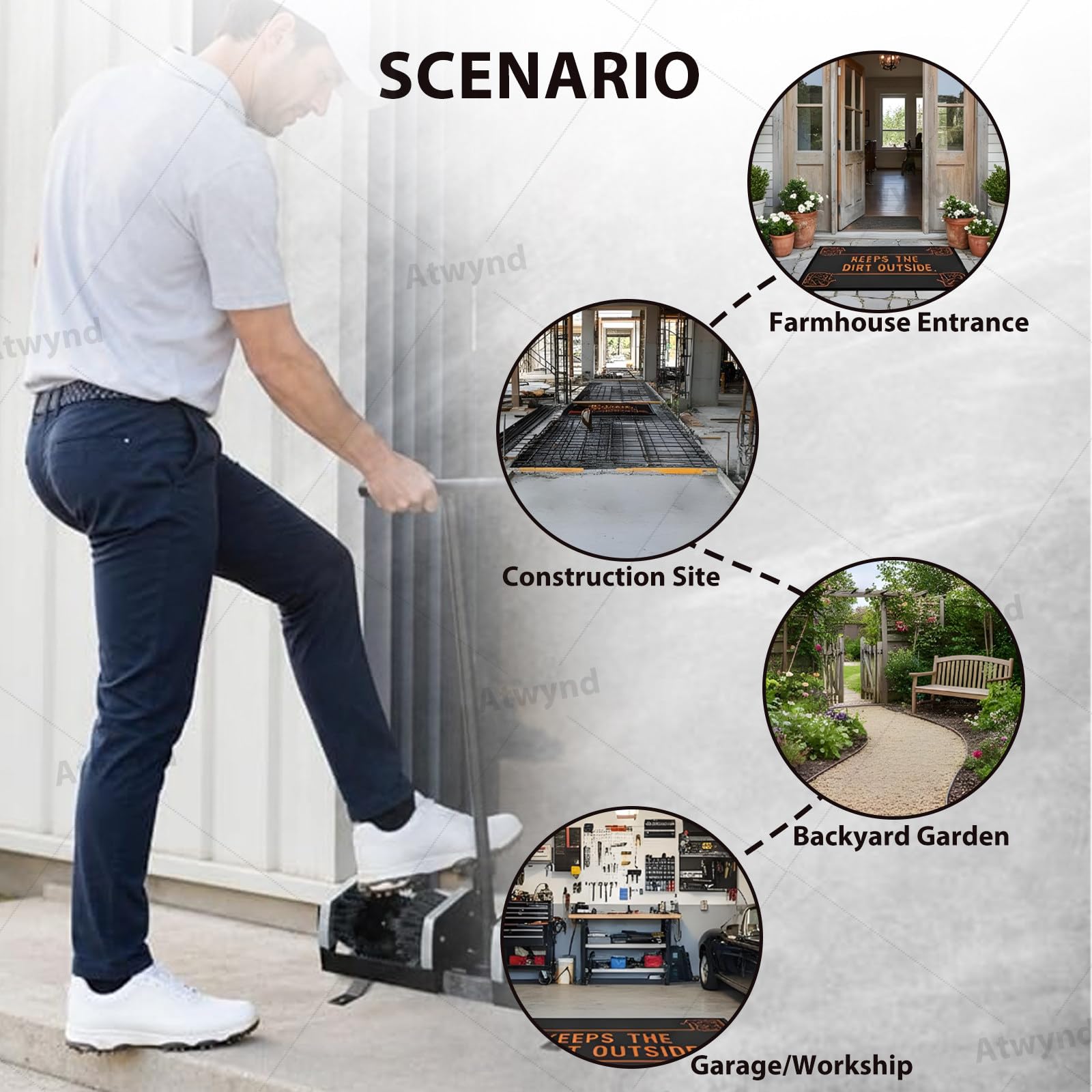 Raspador de Barro de Doble Cara para Calzado, Herramienta Universal de Limpieza, para Limpiar Zapatos y Botas en Exteriores, Elimina Barro y Suciedad de Calzado, Zapatillas Deportivas
