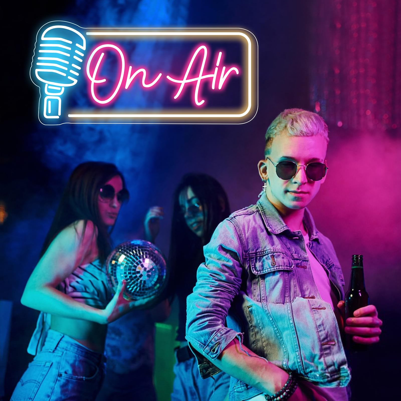 On Air Neonschild, ON AIR LED-Leuchtschild mit USB-Betrieb, dekorative Schilder für Zimmer, Bars, Kneipen, Geschäfte, Clubs, Aufnahmen, Gamer, Männerhöhle, Zuhause, Party, Wandkunst-Dekor