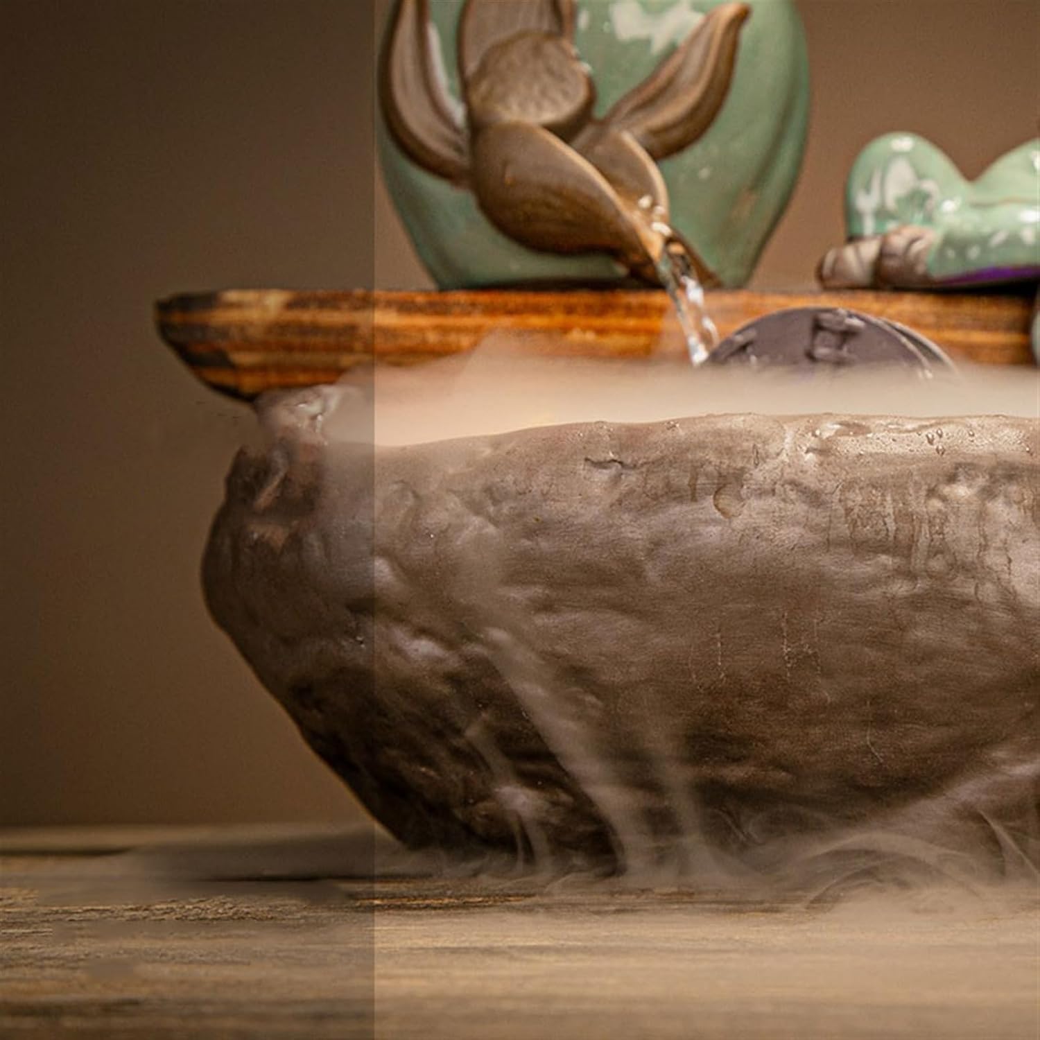 Tabletop Fountain Indoor Water Ornaments Attract Wealth Home Office Desktop Fountain Small Fish Tank Decoration Business Housewarming Gift Decor Fountains