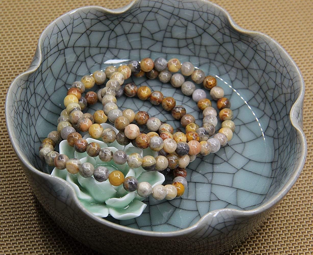 Angelstones Gem Semi Precious Gemstone 6mm Round Beads Stretch Bracelet 7" Unisex - Image 4