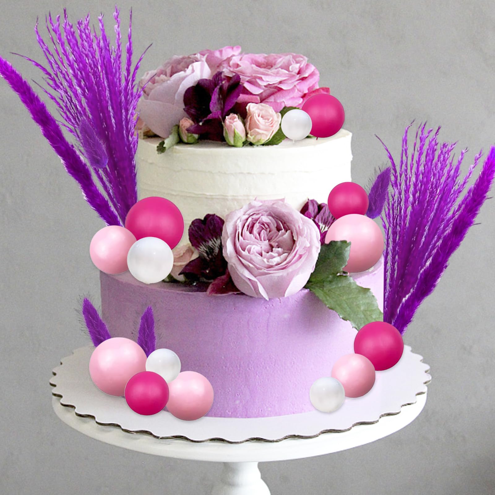 Rapidbok 23pcs Décorations De Gâteau Bohème, Decoration Gateau Anniversaire, Gâteaux Toppers De Feuilles De Palmier Séchées Pour Femmes Hommebaby Shower Anniversaire Mariage