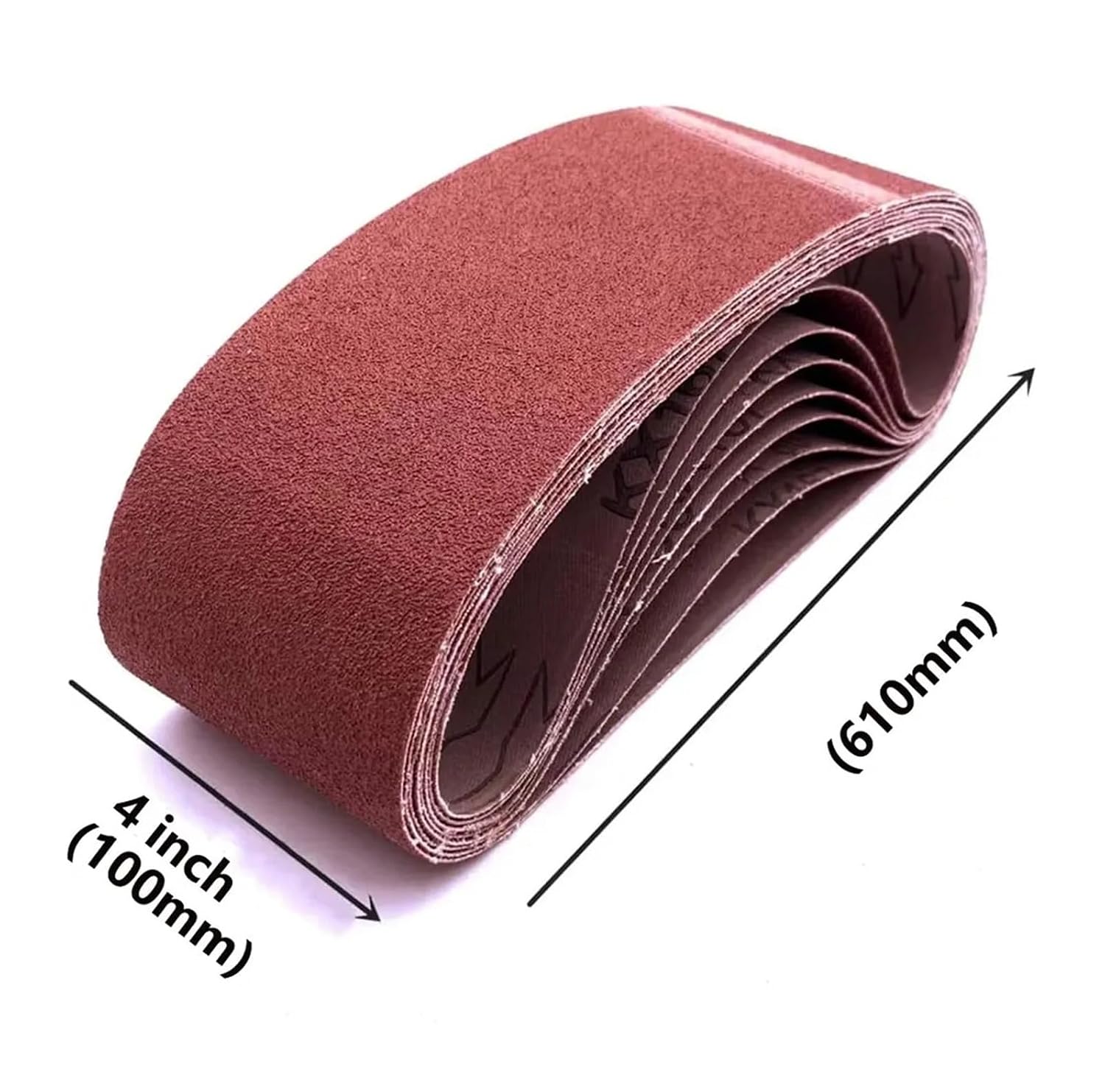 100x610mm Abrasive Sanding Belts 60-320 Grit Sander Belts for Grinding Stainless Steel Metal Polishing and Rust Removal 5Pcs/Set(80_610MM)