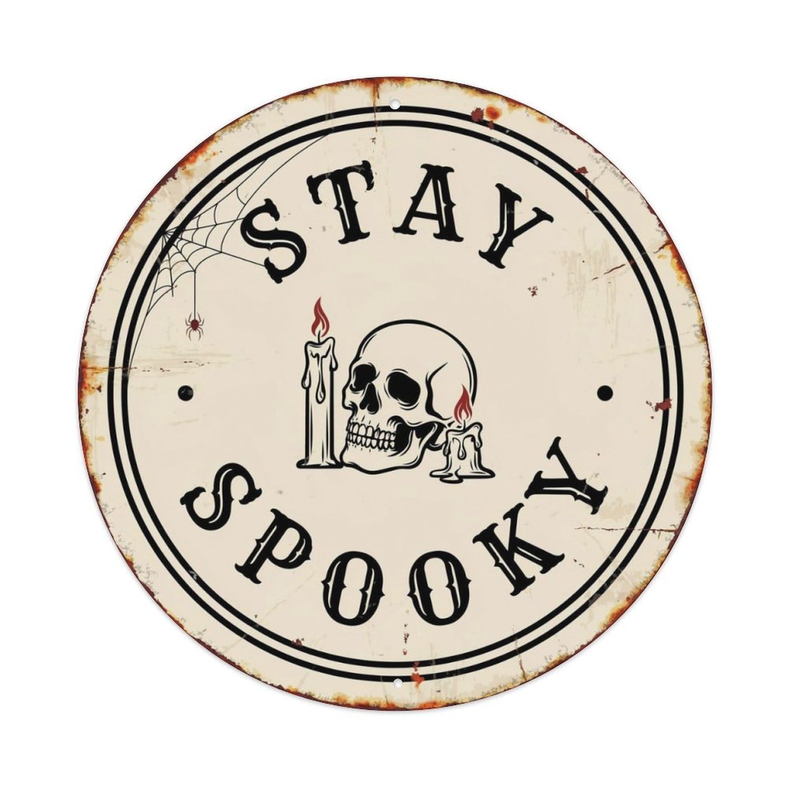 Stay Spooky Gothic Metal Tin Sign Plaque