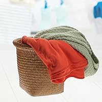 Vista 4 de NUOBESTY Bote de basura de mimbre, cesta de basura de ratán, macetas de jacinto, cesta de almacenamiento tejida para oficina en casa