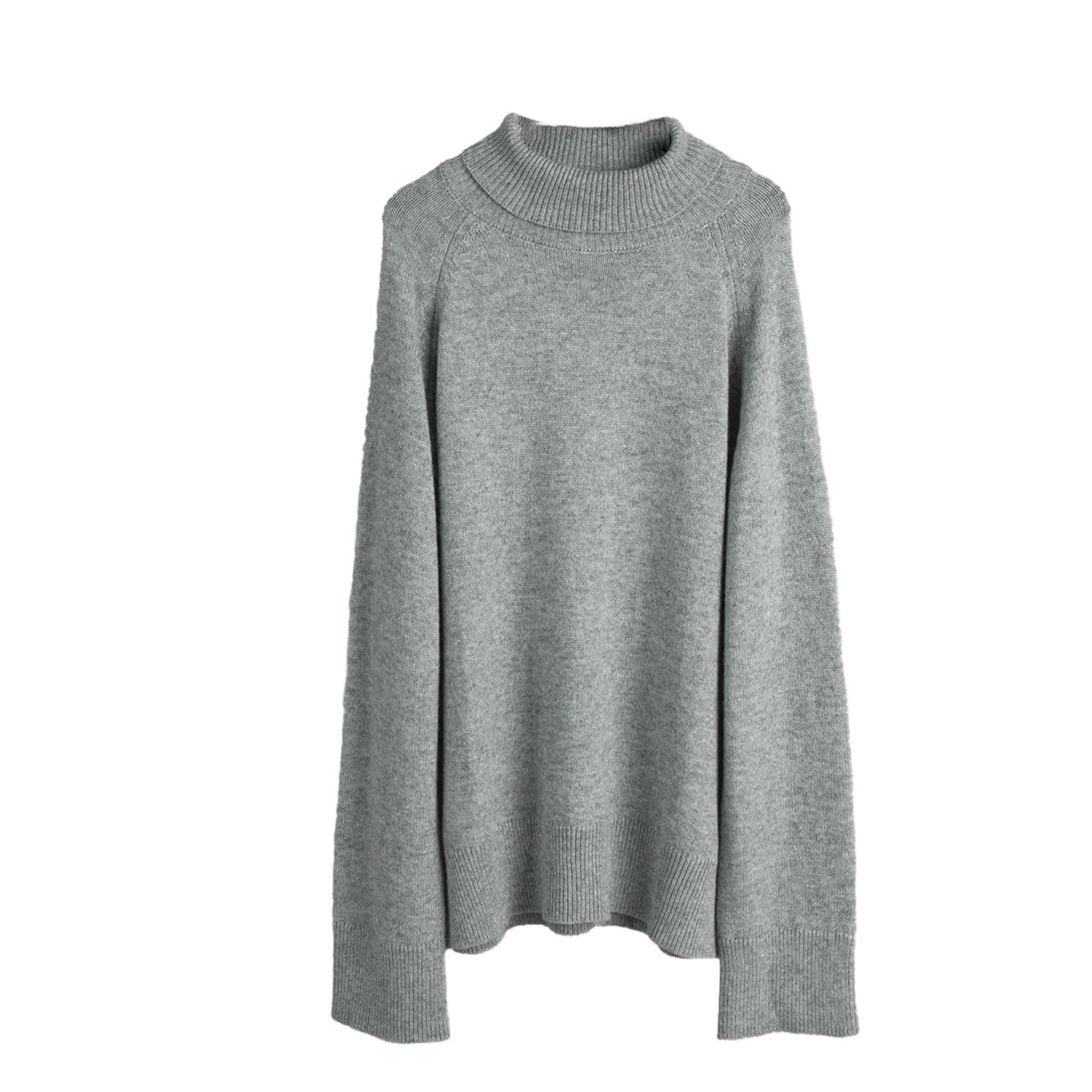 Suéter de punto para mujer JYHBHMZG holgado de cuello alto para otoño 8