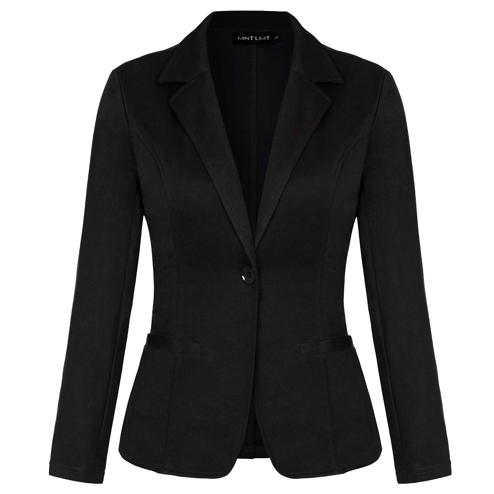 Womens Blazer Long Sleeve Button Front Blazer Casual Work Office Suit Jackets Blazer with Pockets