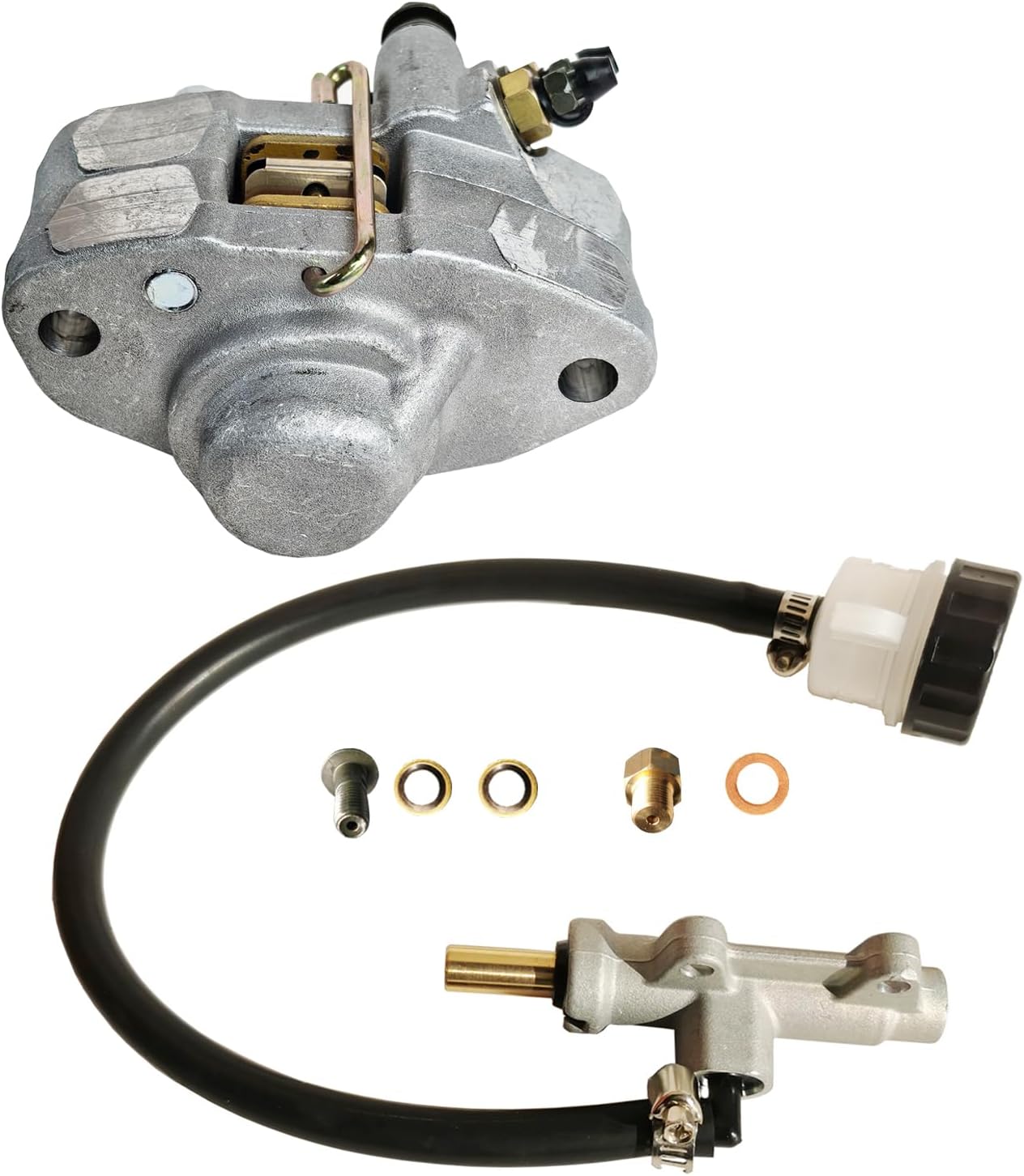 Rear Brake Caliper & Master Cylinder Set Compatible with Polaris Magnum 325 500 Scrambler 400 500 Trail Blazer 250 400 Trail Boss 325 330 Xpedition 325 425 Xplorer 250 400 Part # 1910449