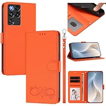 Smartphone Case Compatible with ZTE Nubia RedMagic 11 Pro / 11 Pro Plus Smartphone Case Includes Card and Cash Storage Slots Orange
