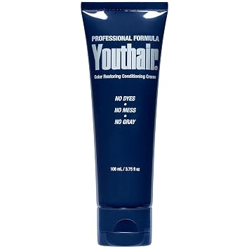Youthair Creme Hair Color Restoring Conditioning Formula for Gray Hair Coverage, Made in USA, 3.75 oz