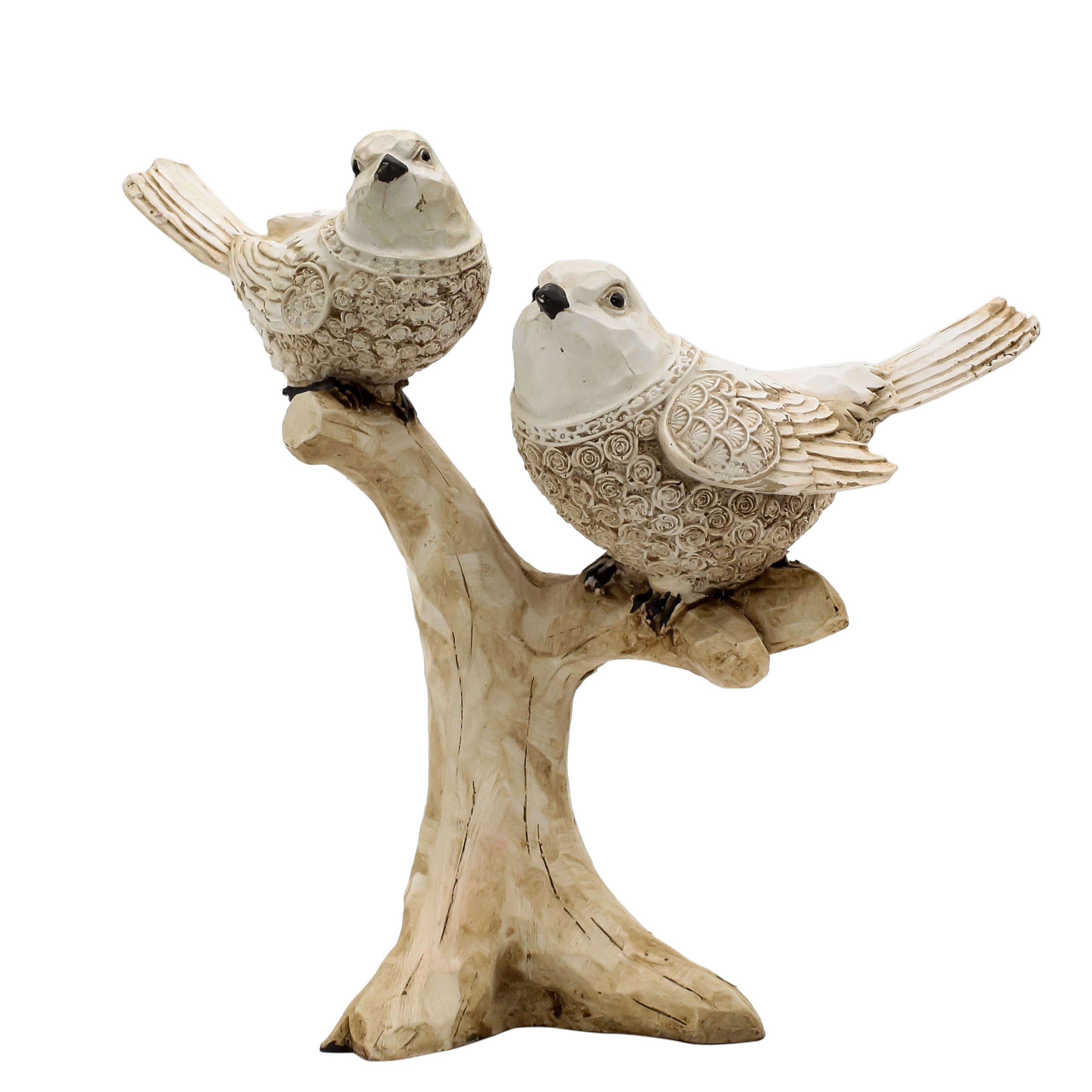 Resin Love Birds Figurine ? Handcrafted Decorative Tree Branch Sculpture for Home, Bedroom, Living Room & Gift