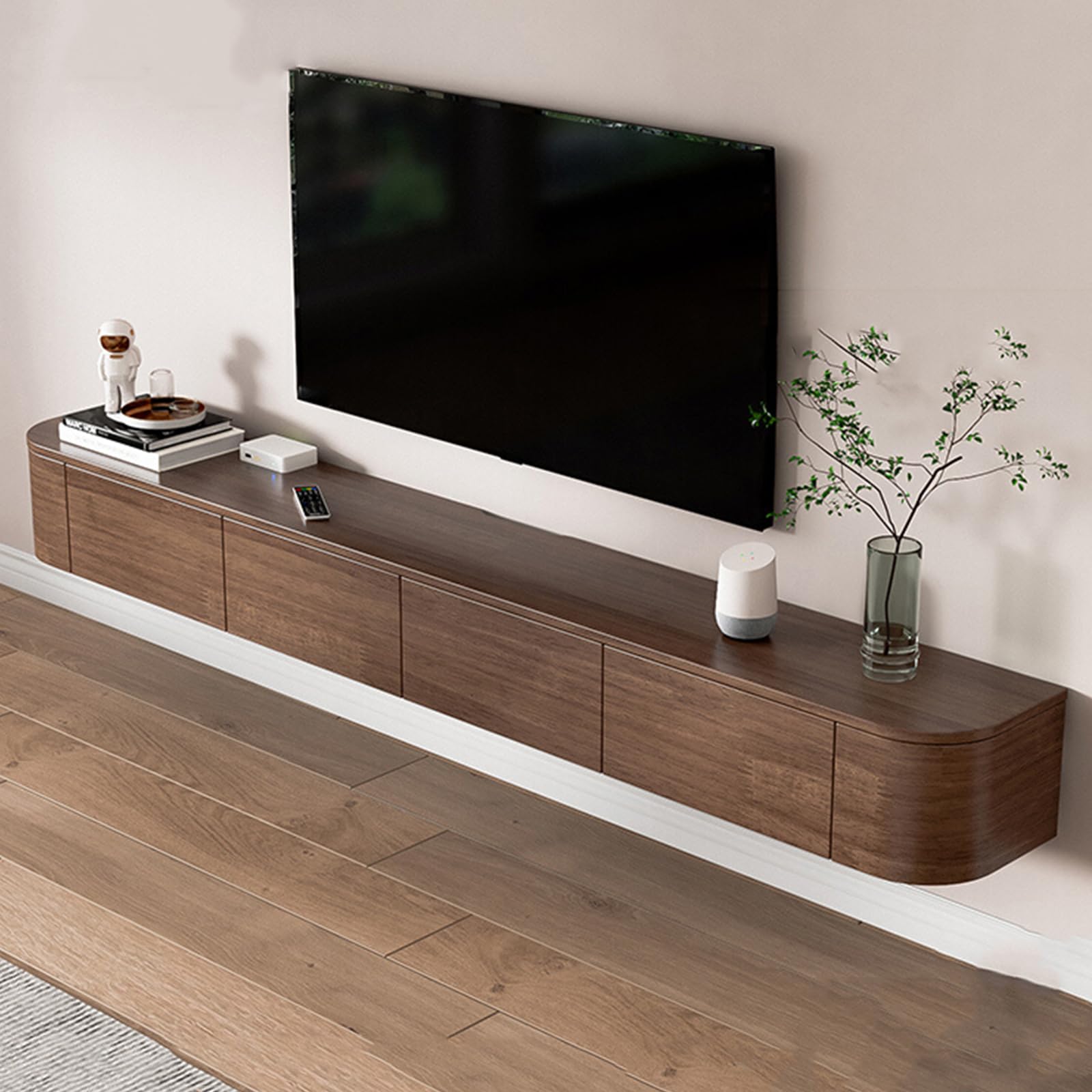TV-Schrank weiß,Lowboard hängend,Schwebender Fernsehschrank,Sideboard Hängeschrank Fernsehtisch für Wohnzimmer, Schlafzimmer, Esszimmer