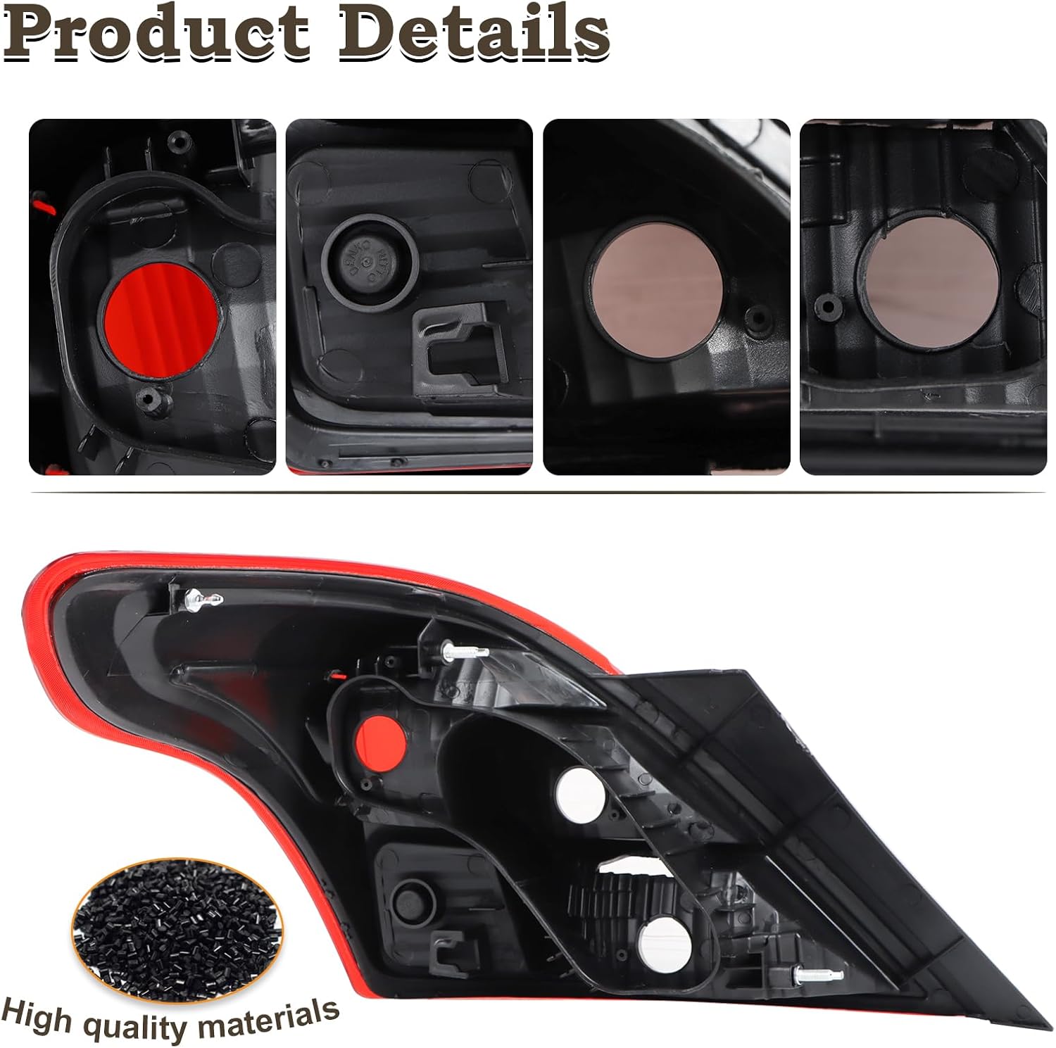 RH USA Type W/Side Light Tail Light Assembly Fit for 2012-2019 Nissan Versa Sedan Rear Lamp Right Passenger Side Rear Lights W/O Bulbs 265503AN0A NI2801194