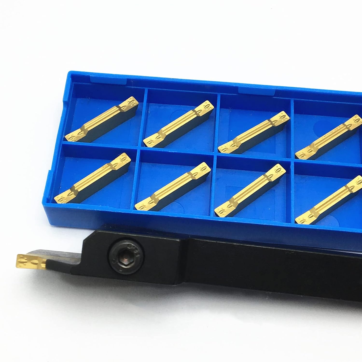 Tool Part for 1 1616-2mm Blade Holder + 10 MGMN200 NC3020 NC3030 PC9030 Blade CNC Lathe Grooving Lathe MGEHL1616-2 - (Insert Width(mm): MGMN200 NC3030 / Angle: 1616-2)