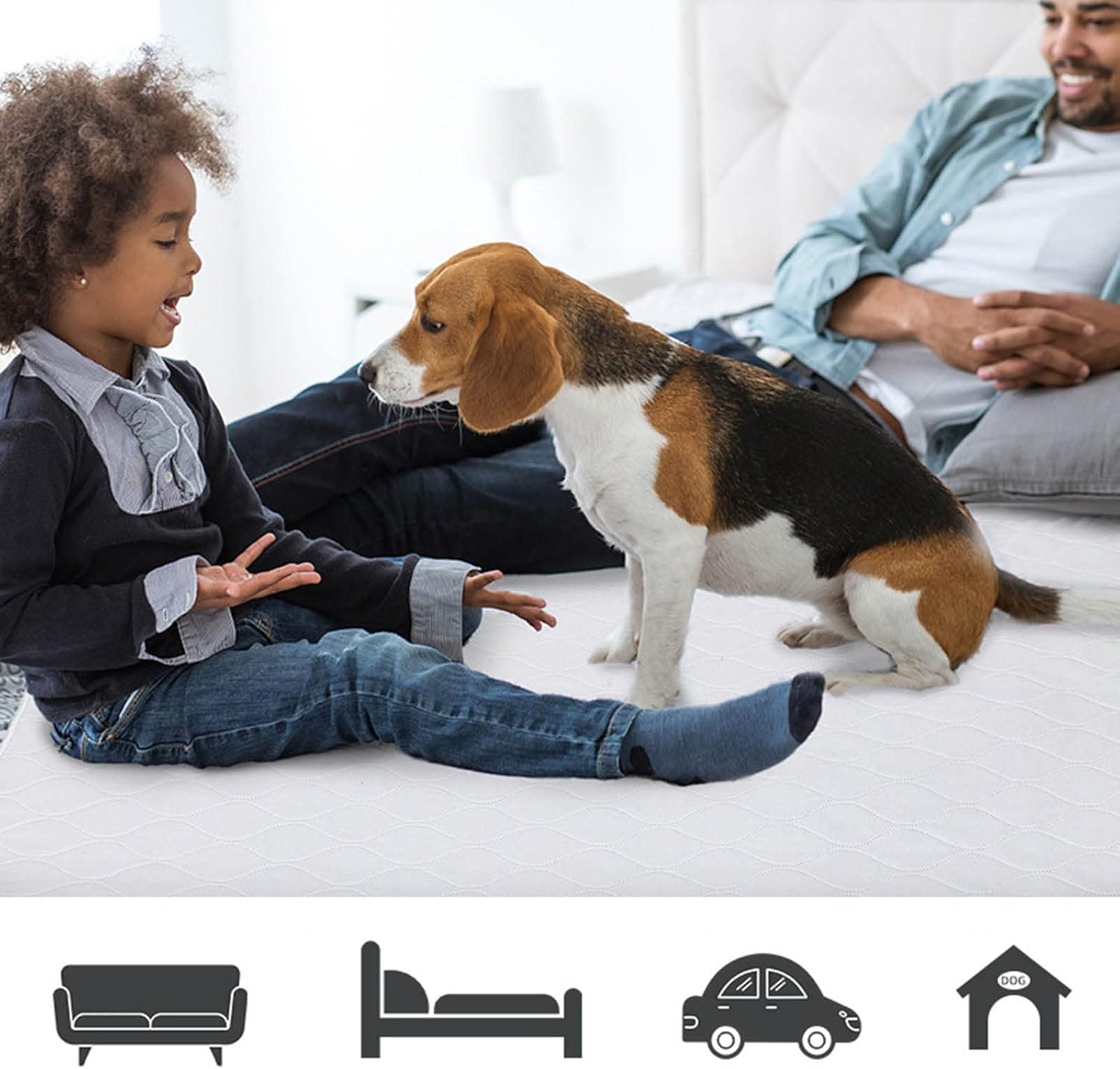 Dog Bed Pad Pet Dog Pee Bed Reusable Training Pad Large Small Dogs Kennels Pad with Layer Pet Supplies