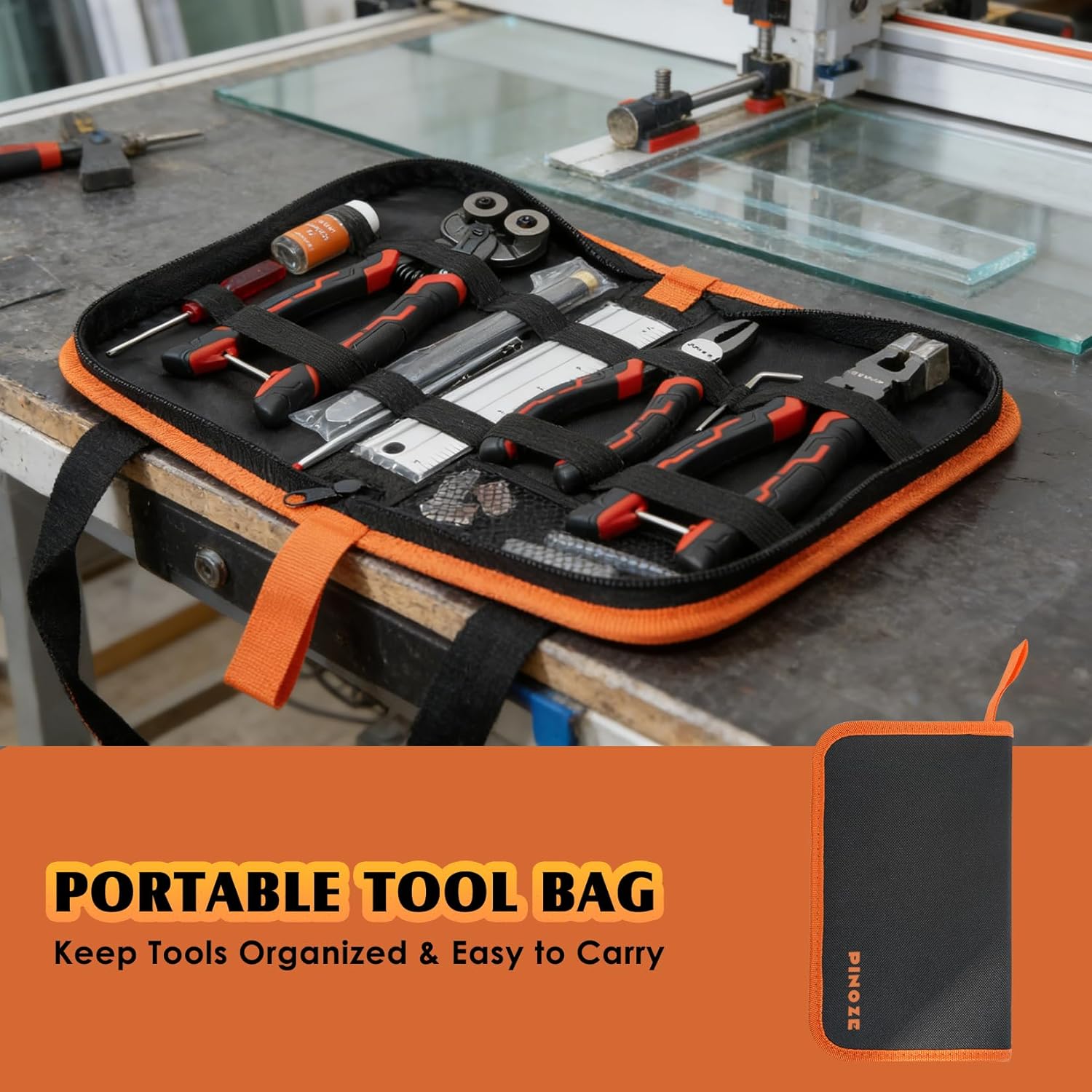 14-Piece Glass Cutting Tool Kit, Glass Cutter 2-20MM, 8" Wheeled Tile Nippers & Glass Running Pliers, Breaker Grozer Pliers, Aluminum Cutting Ruler - for Stained Glass, Tiles, Mosaic Cutting