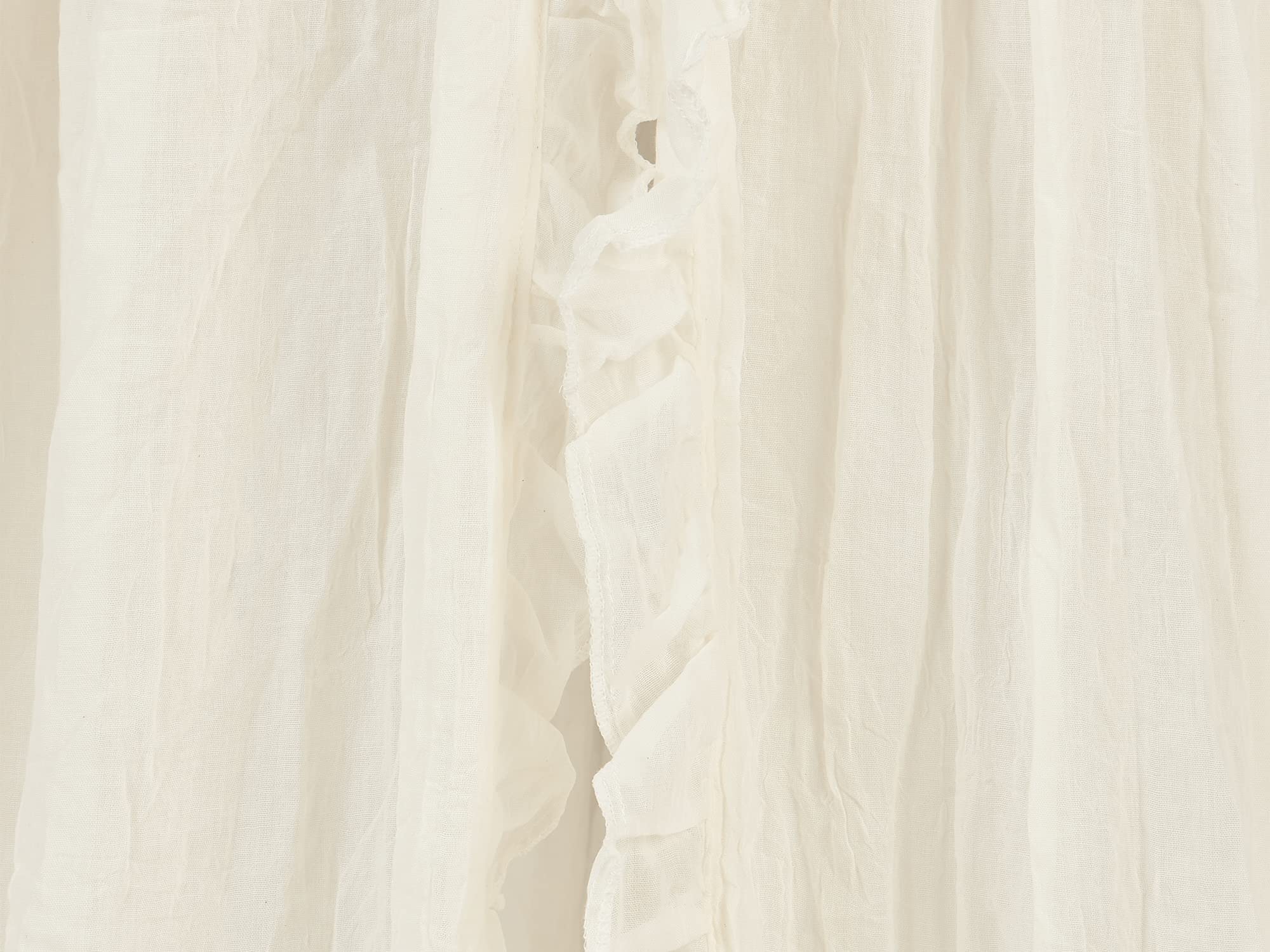 Jollein 002-001-66041 Vintage Bed Canopy 155 X 280 cm Ruffled Ivory for Children's Bed, W 110.2" x L 61" (1 Panels) - Image 4