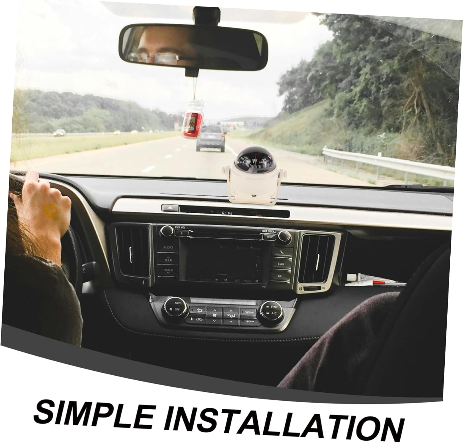 SUPVOX Car Dashboard Compass for Vehicle and Boat Construction Compact Design for Easy Storage for Navigation and Off-