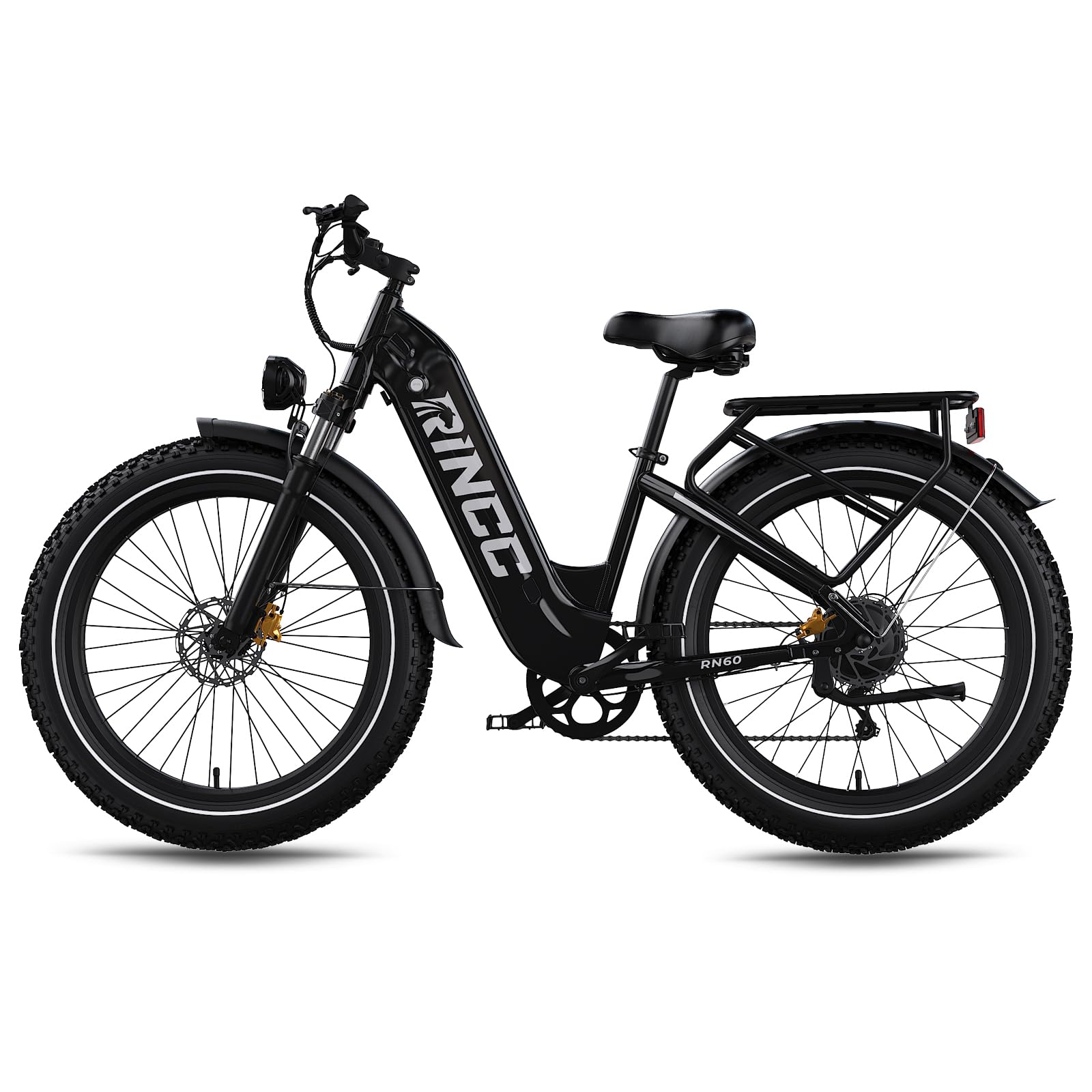 RINCC RN60 Bici Elettrica MTB,E-Bike Uomo, 960Wh 20Ah Batteria,Gamma PAS Autonomia di 100-120km,250 W,Pneumatici All Terrain Fat 26“*4,0”,Freni Idraulici Anteriori e Posteriori,7 Velocità