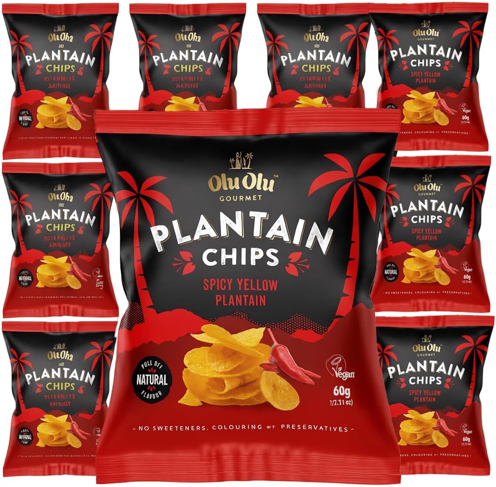 Olu Olu Plantain Chips Chilli x 24 â Red Oluolu