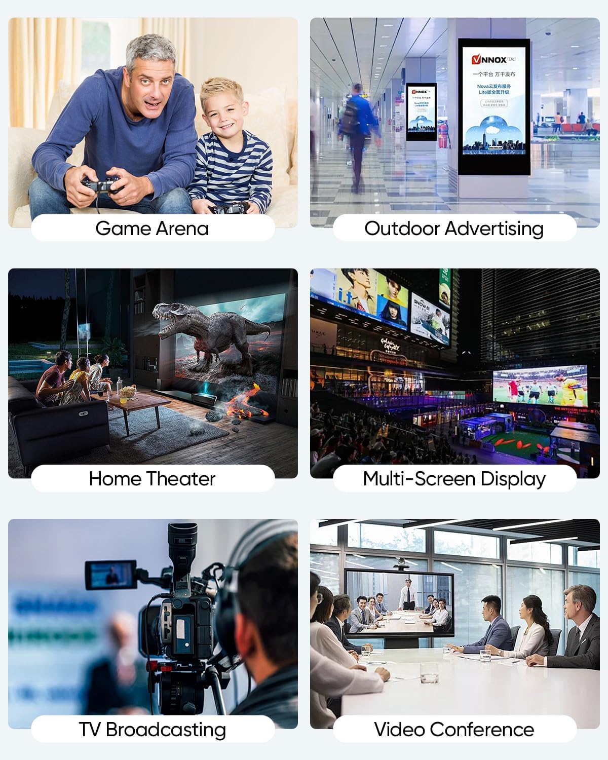 Cavo HDMI 2.1 da 8 K, 6,5 m, ultra alta velocità, intrecciato eARC, lungo cavo HDMI con 8K a 60Hz, 4K a 120Hz, HDR10+, Dolby, 3D, HDCP2.3 per laptop/monitor/HDTV/Soundbar/Blu-ray/PS5/Xbox