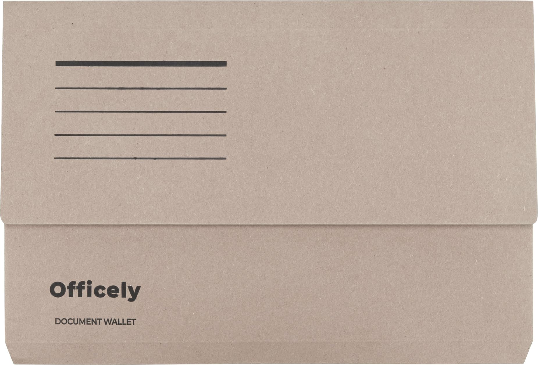Officely Document Wallets Foolscap 285gsm, Buff - Box of 50