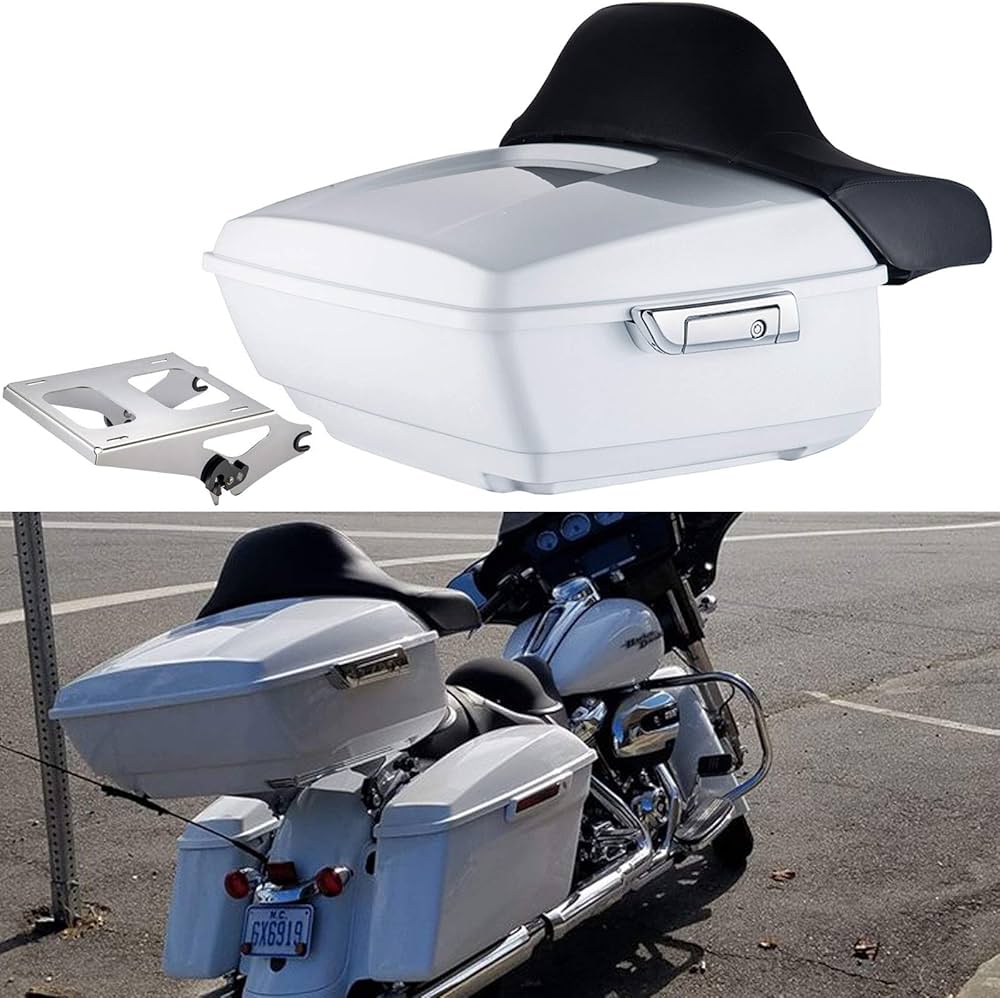 Ready to Ship Harley Tour Pack Crushed Ice Pearl, King Tour Pack