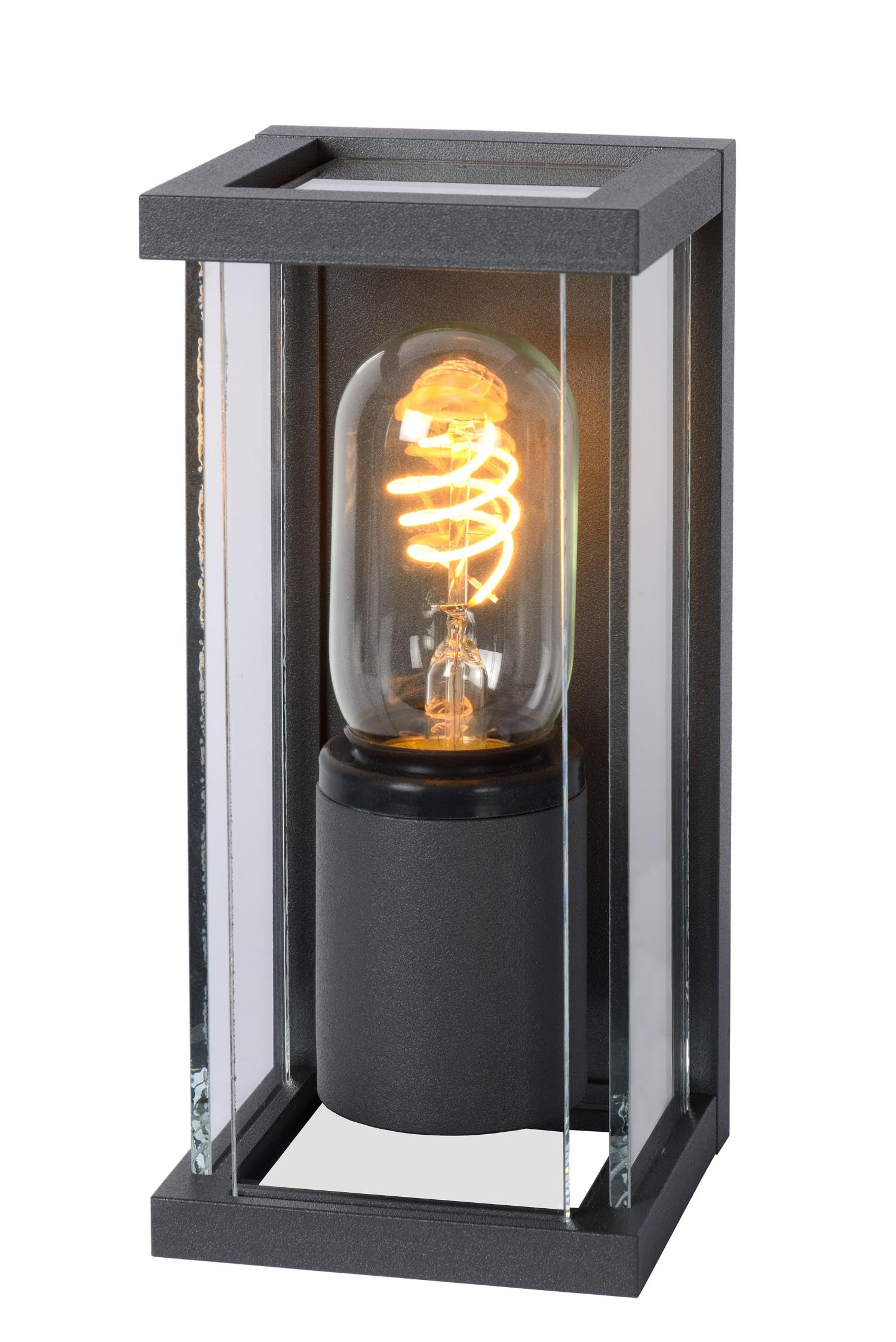 Lucide Claire Mini Outdoor Wall Lamp, Glass Shade, 1-Bulb