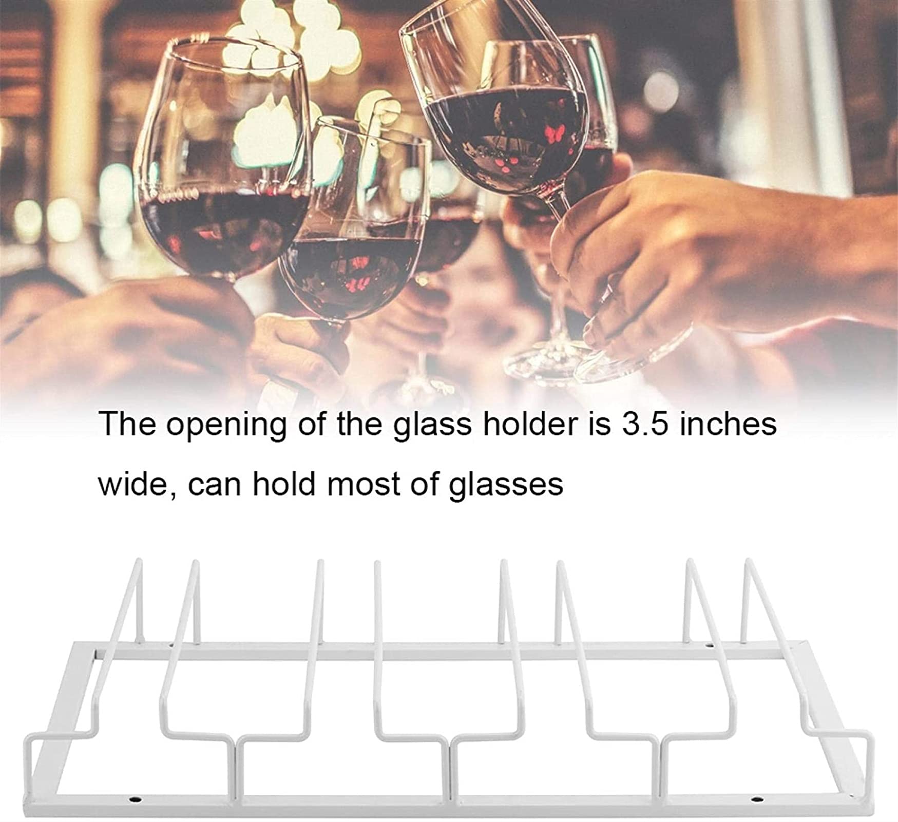 XMING Rack de copa de vino for el hogar, gabinete de vino soporte de copa, estante de vino, estante de vino bastidor colgante (Size : 4 Rows 1 Pack)