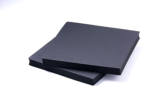 Miniatura 2 de by Big UGGLY Paneles de espuma de alta densidad, almohadillas de espuma aislantes de celda cerrada, negro, 12 x 12 x 1 pulgada (paquete de 2)