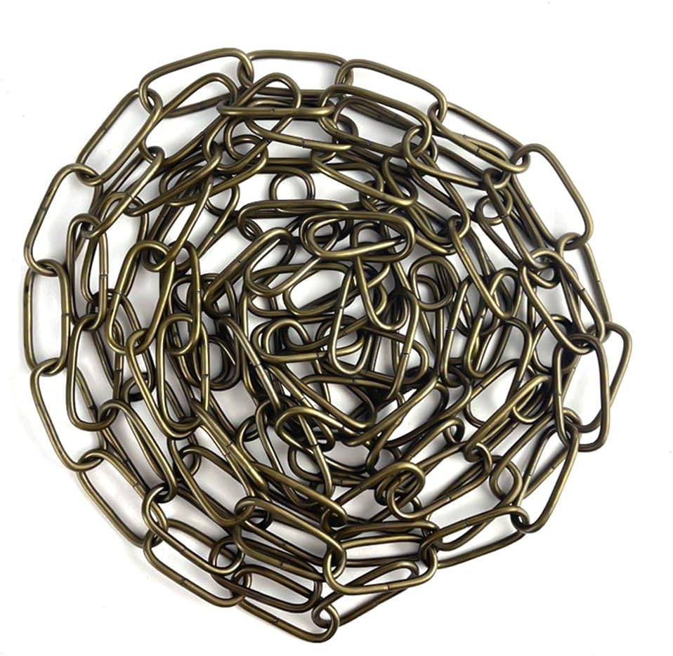 Swag Light Kit with 12ft Chain, 15ft Cord set with switch(1-Pack) (Antique Brass)