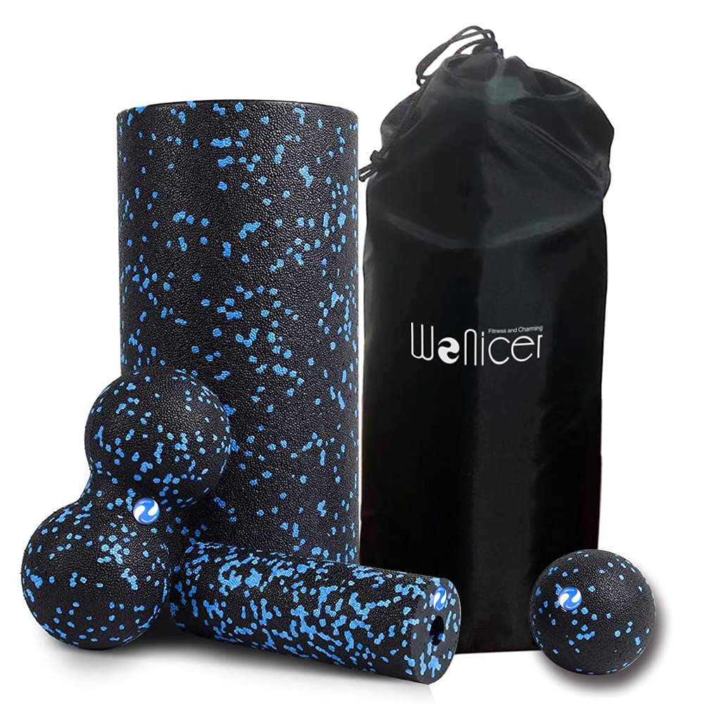 Buy WoNicer EPP Massage Roller MediumHard Foam Roller 4Piece Fascia Set Massage Foam