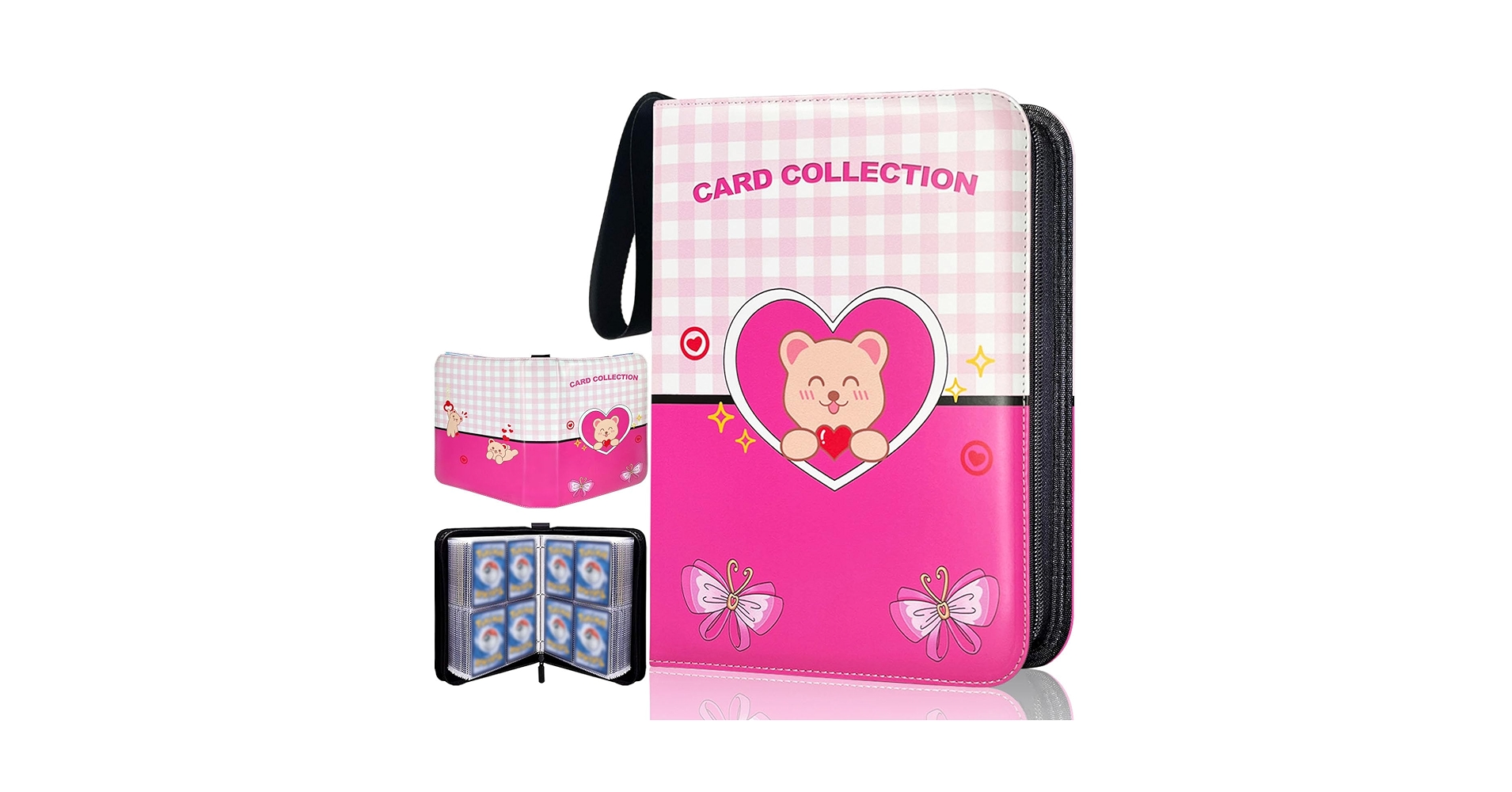 Generic Card Case With Zipper & 80 Pockets Soft Portable Folder Card Binder Holder For Yoto Cards Mini Audiobook Cards