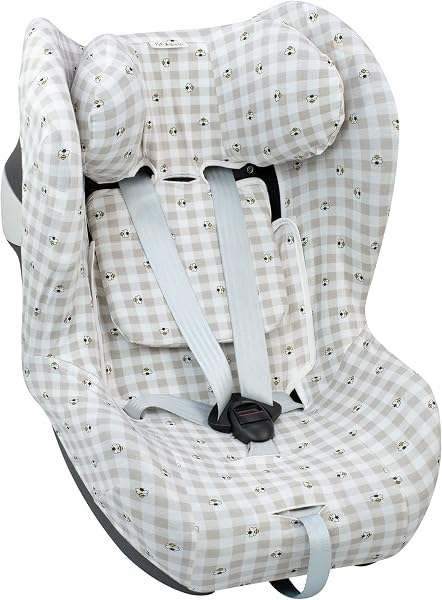 JYOKO KIDS Funda de Algodón para silla de coche Compatible con Cybex Sirona (G I-Size, M2 I-Size, GB Vaya I-Size, PICNIC VICHY) - 3