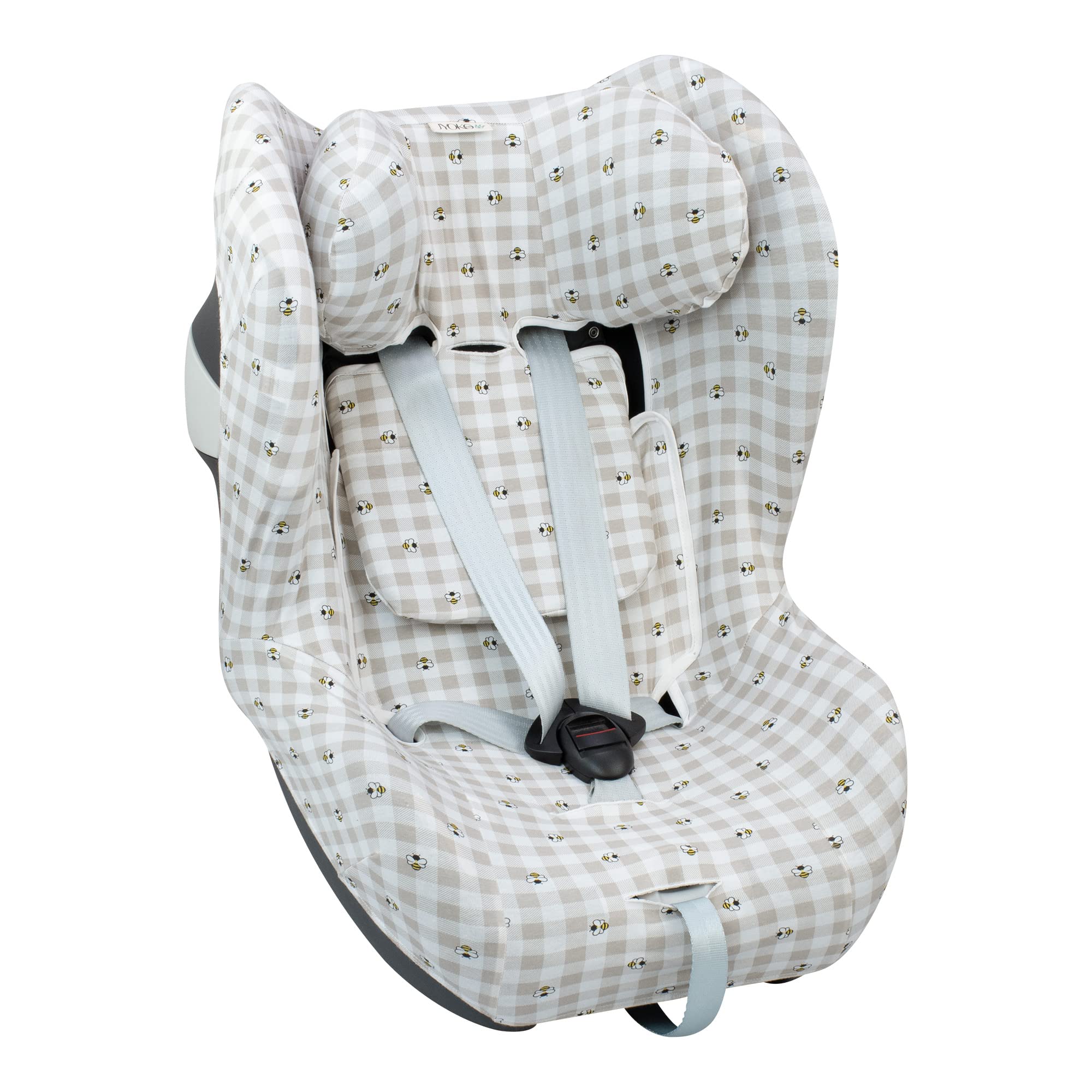 JYOKO KIDS Funda de Algodón para silla de coche Compatible con Cybex Sirona (G I-Size, M2 I-Size, GB Vaya I-Size, PICNIC VICHY) — view 3