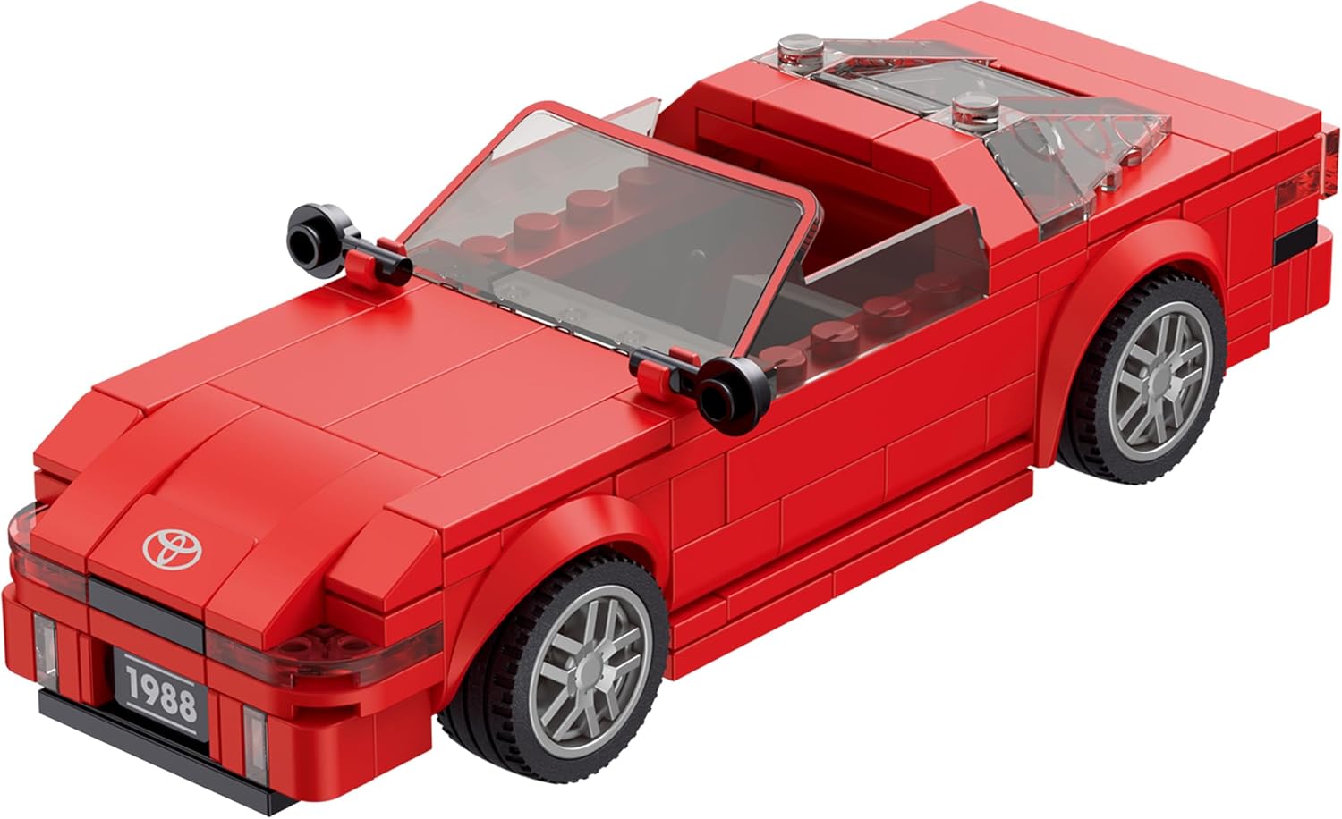 Brickcraft Officially Licensed Toyota Supra Now & Then Brick Building Kit (283 Pieces), 2-in-1 Buildable Display Set Featuring 2025 GR & 1988 Supra Models, Collectible Gift for Car Fans & Builders