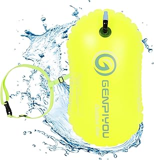 Swimming Bubble Safety Float - Swim Bubble PVC Float for Safe Training and Drybag,Open Water Swimming, Snorkeling - Safety Float with Adjustable Waist Belt Jextou